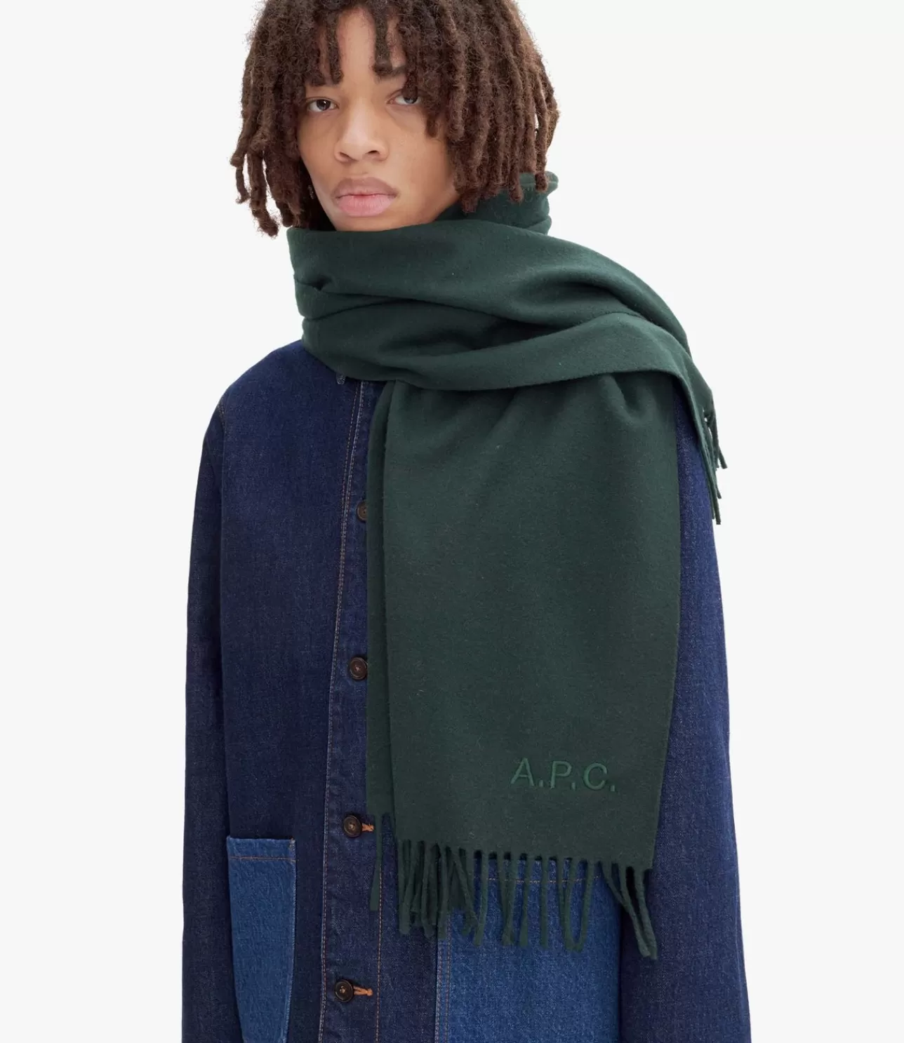 Women A.P.C. Ambroise Brodu00e9e scarf