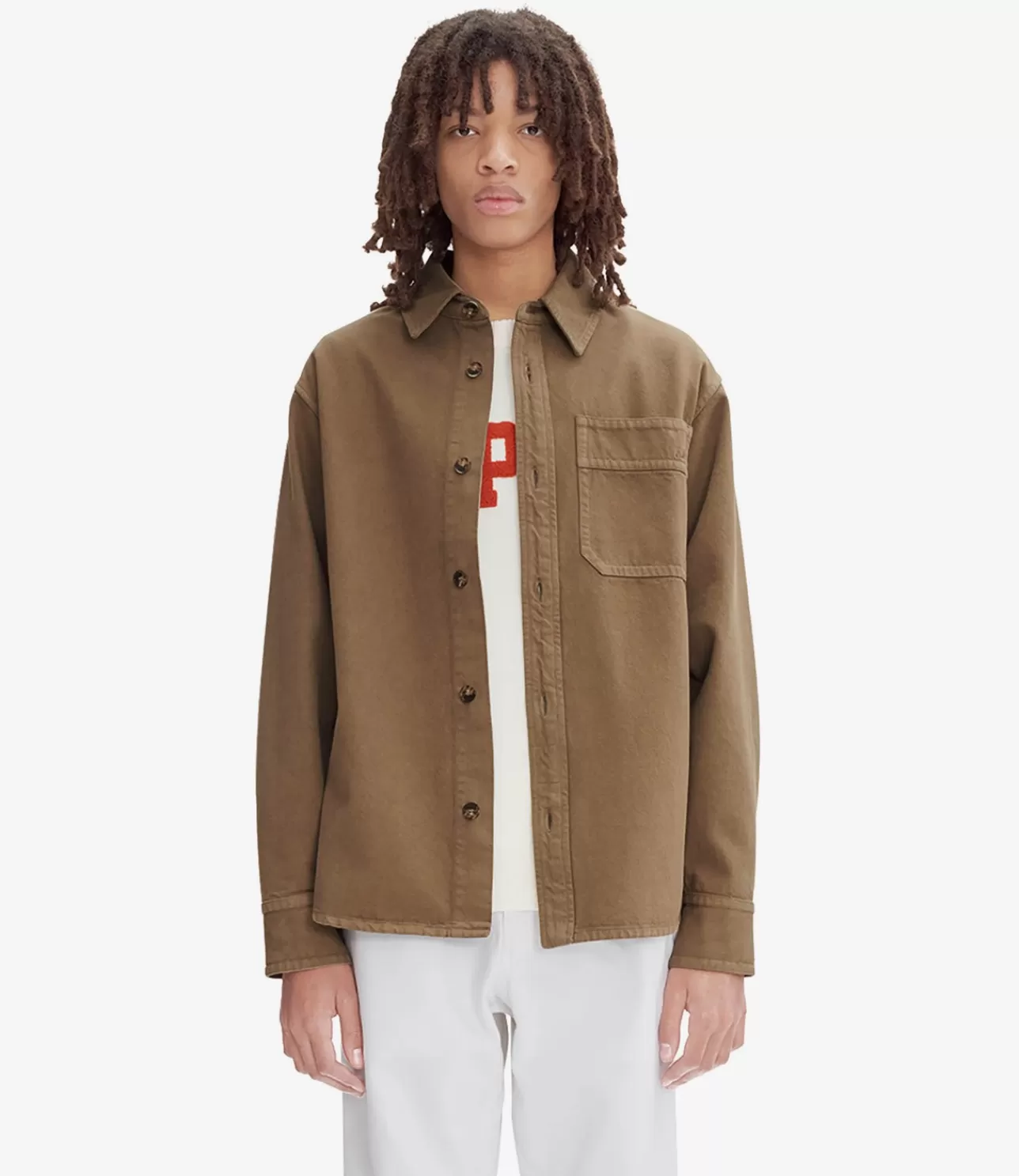 A.P.C. Basile Brodu00e9e Poitrine overshirt