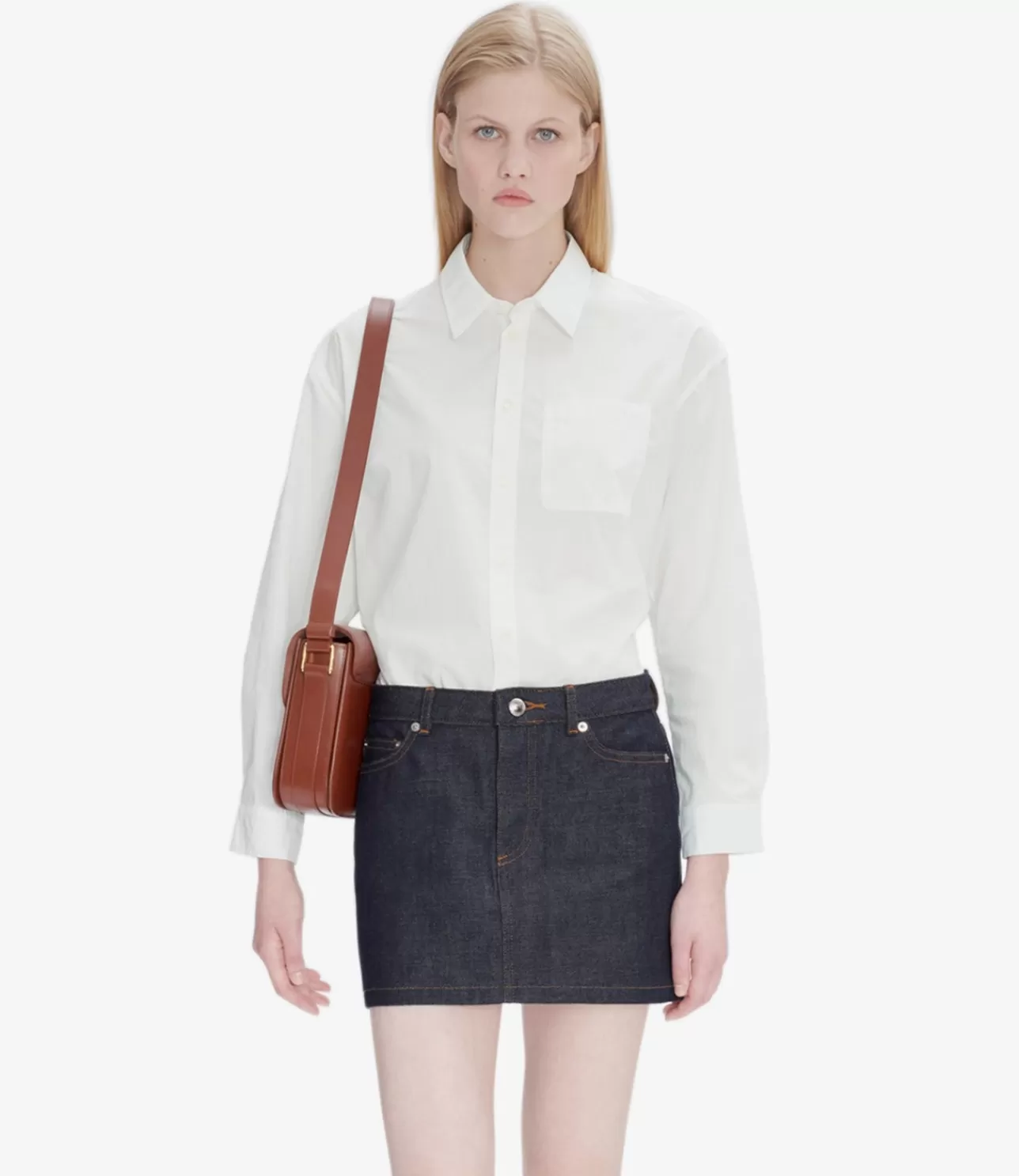 Women A.P.C. Boyfriend Avec Logo shirt