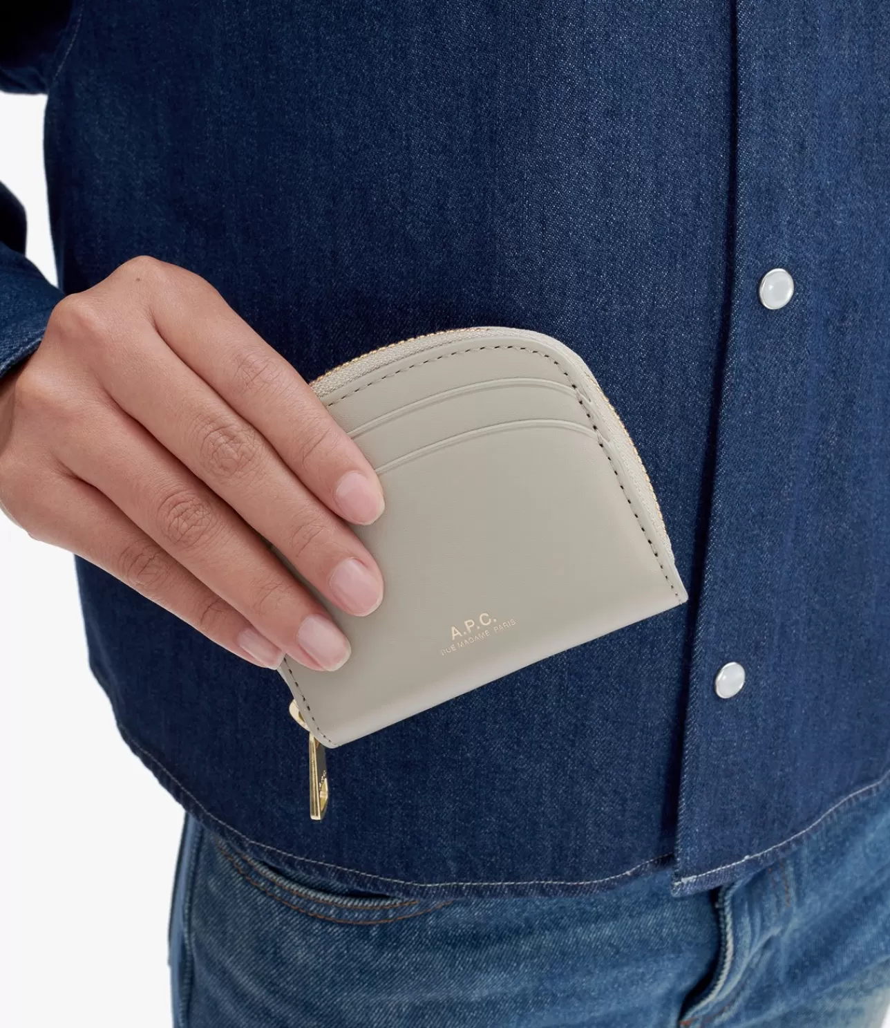 Women A.P.C. Demi-Lune Mini compact wallet