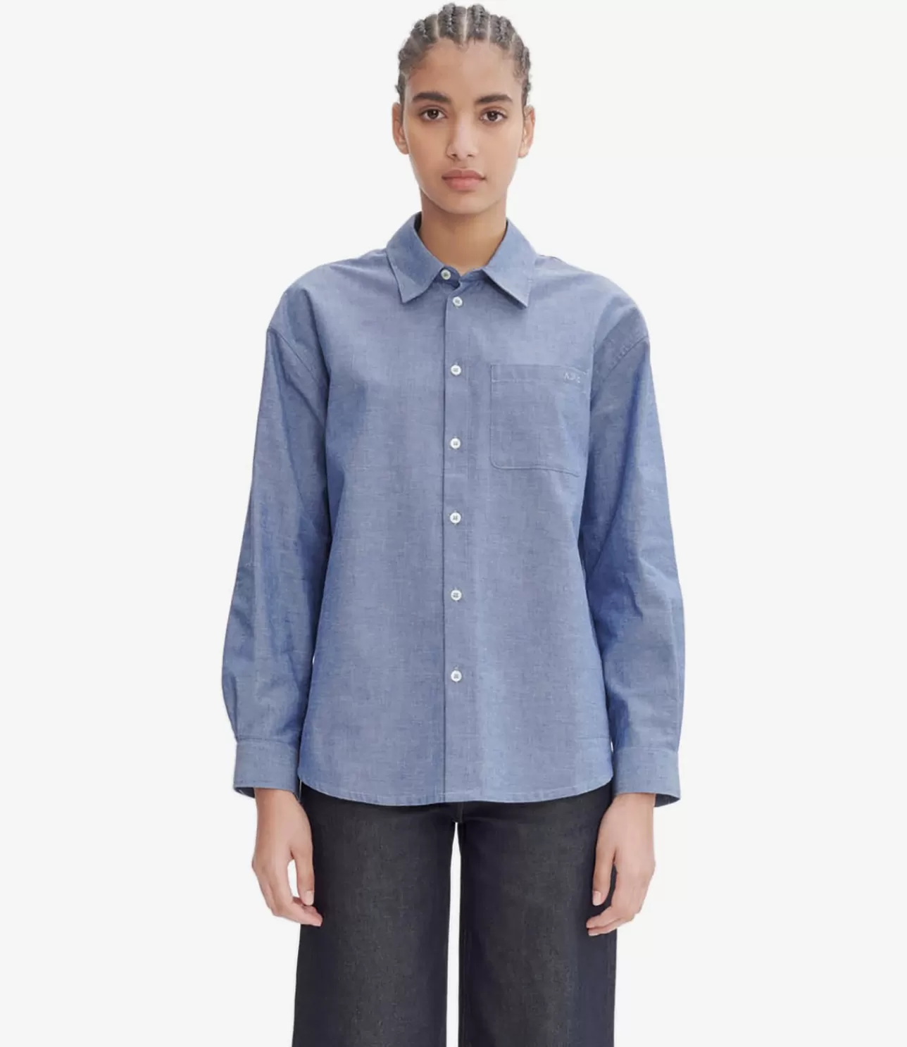 Women A.P.C. Embroidered Boyfriend shirt