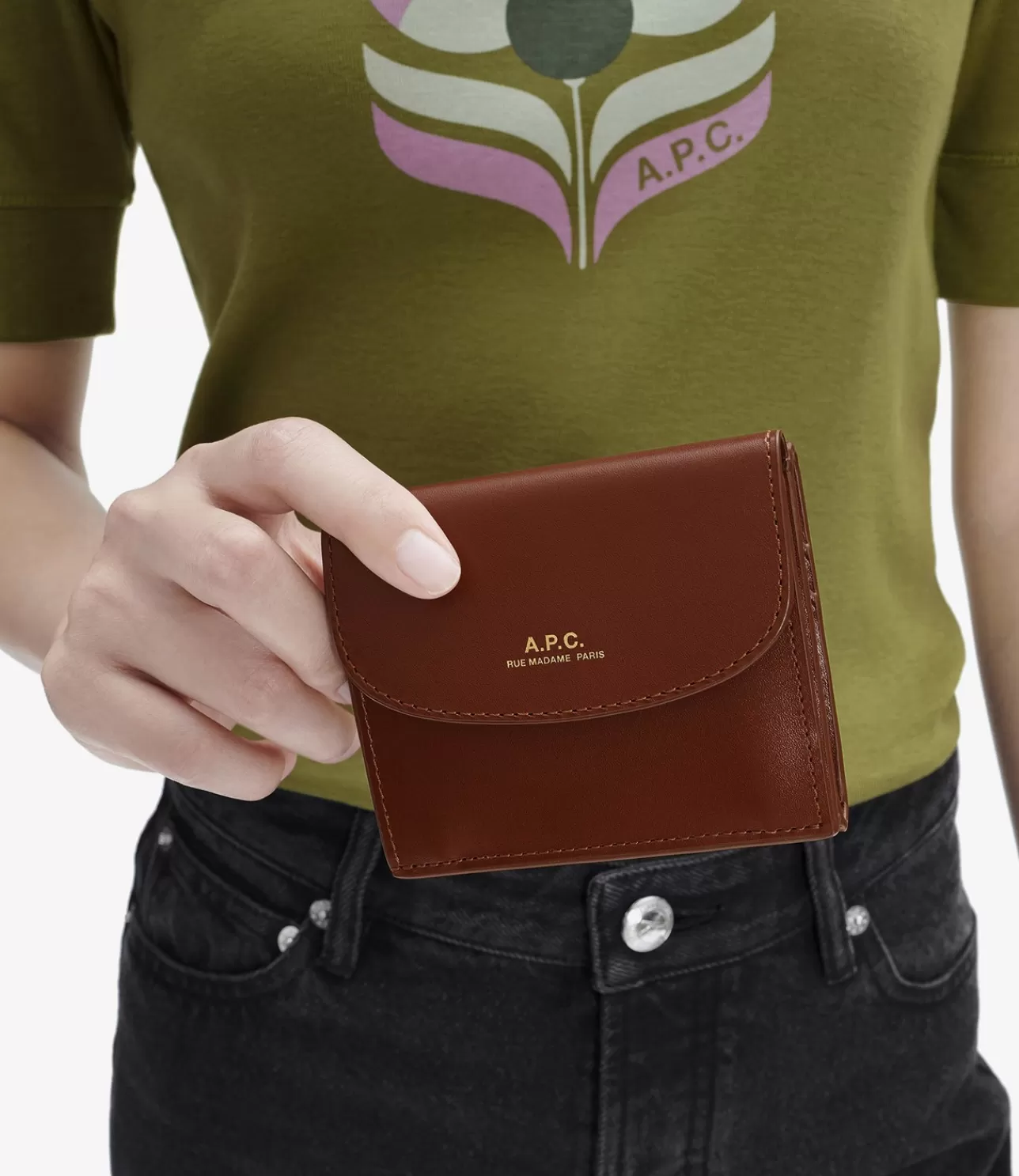 Women A.P.C. Genu00e8ve trifold wallet